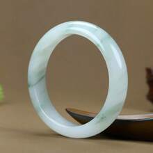 天然天山玉金线花手镯，玉石礼品