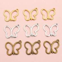 50pcs 17x20mm Hollow Butterfly Charms Pendnat Alloy Metal DIY Jewelry Making Accessories Findings For Necklace Earrings Bracelet