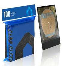 300 Stück 66*91mm Standard MTG Kartenhüllen (PP-Material), geeignet für 63*88mm große Brettspielkarten, Sammelkarten, TCG-Karten, Sportarten-Karten, matte schwarze Rückseite, perfekt zum Mischen - geeignet für Familienpartys, Spiele, Sammlungsschutz