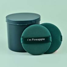 Set de 7 piezas de esponjas de maquillaje con cojín de aire, incluye estuche de almacenamiento, disponibles en forma redonda/de lágrima, para usar en seco y húmedo, ideal para base de polvo, BB cream, etc.