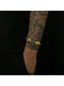 Bracelete Pulseira De Leão Torcido Banhado a ouro 18k