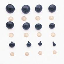 100 件 5-24 毫米黑色塑料眼珠 Amigurumi 带垫圈毛绒动物眼珠眼球娃娃 DIY 礼物针织钩针眼珠制作工艺品配件 - 彩色 - 查看 7