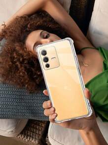 3 Stücke transparente stoßfeste Schutzhüllen, geeignet für Changhong Smartphones, transparente stoßfeste Handyhülle für Changhong Smartphones, Handyhülle, Handyschutzcover, Handyschale, Handytasche, stoßfeste Handyhülle mit Schutz an allen vier Ecken, transparente Handyhülle, einfache Handyhülle, einfarbige Handyhülle, transparente Handyhülle, TPU Handyhülle stoßfest (militärische Stufe Stoßfestigkeit)