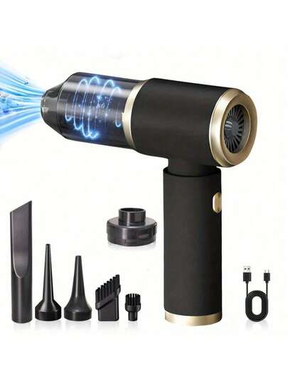 二合一无线手持吸尘器，6000Pa强劲吸力，适用于家庭、办公室、宠物毛发清洁和旅行，配备多种配件