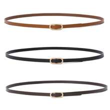 3pcs/1pc Oval Shaped Decorative Buckle,Fashion Versatile,Suitable For Daily Use,Women Suit Belt,Halloween