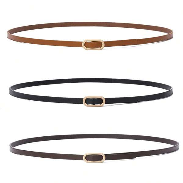 3pcs/1pc Oval Shaped Decorative Buckle,Fashion Versatile,Suitable For Daily Use,Women Suit Belt,Halloween