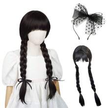 1pc Black Straight Synthetic Wig, Suitable For Anime, Christmas, Halloween Costume Role-Playing