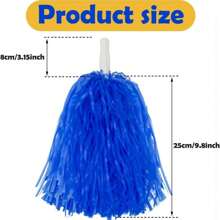 1pc Plastic Cheerleader Pom Pom With Handle, Team Spirit Cheer Flower Ball For Party, Dance, Cheering Performances