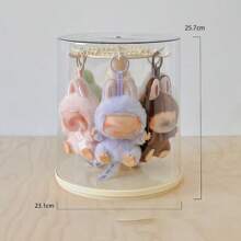 Estojo transparente para boneca de pelúcia , estojo para pendurar, estojo protetor, caixa de armazenamento de acrílico transparente à prova de poeira e umidade, sem capa protetora, estojo giratório transparente para chaveiros de bonecas grandes de 6,7 polegadas, compatível com bonecas de 6,7 polegadas, suporte de exposição para bonecas de pelúcia, à prova de poeira e umidade, exibição completa (sem bonecas)