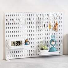 KUKUAN ペグボード デスクパネル 卓上有孔ボード クランプ式 小物収納棚 有孔ボード 小物雑品収納ラック 飾り物整理棚 書類整理 大容量 - マルチカラー - チェックする 4