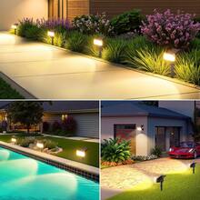 WdtPro Solar Spot Lights Outdoor Warm White, Solar Lights Outdoor Waterproof, 30H+ Runtime Spotlights, Auto ON/Off, Dusk To Dawn Lighting For Yard Patio Garden Pathway Landscape - Ánh sáng ấm áp - Xem 7
