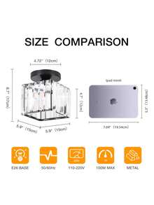 Lámpara De Pared Lámpara De Techo Cristal Moderna Decorativa - Tipo de Enchufe A USA (110-127V) - Ver 2