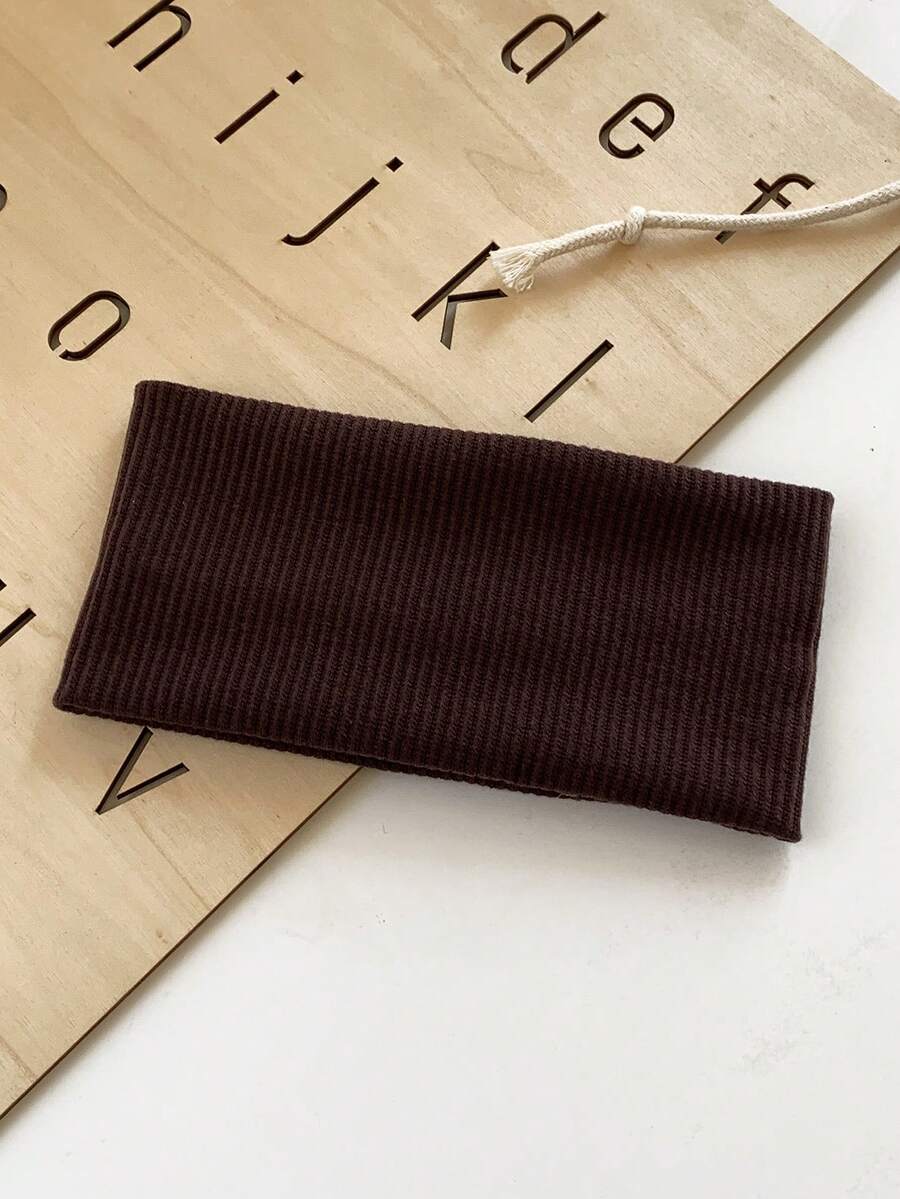 女士 Bandana 1 件简约针织头带，学院风街头摄影运动头巾，粉色/黑色/白色，男女通用配饰，适合所有季节发饰秋冬发带度假装女士优雅围巾