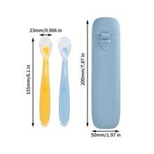3 Peças Conjunto de Talheres Personalizados para Bebê/Criança, Inclui 2 Colheres com Formato de Coração, 1 Peça Caixa de Armazenamento, Conjunto de Utensílios de Alimentação Portátil para Bebês, Presente de Páscoa, Multifuncional, Decorativo, Elegante, Colorido, Fofo, Casual, Personalizado, Único, Presente para Bebê, Presente Ideal para Ele, Presente Ideal para Ela, Filho
