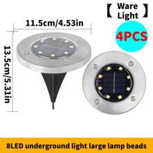 Luci solari Solpex per esterni, luce solare da giardino, luci solari da esterno impermeabili, Luci da esterni solari, Luce notturna, Lampada a LED, In acciaio inossidabile 8/10/16 LED luce notturna con design a perline luminose di grandi dimensioni