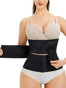 Nebility Waist Trainer For Women Corset Shapewear Tummy Control Segmented Waist Cincher Workout Girdle - màu đen - Xem 1
