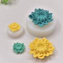 1pc Sunflower Floral Silicone Mold For Handmade Soap, Bath Bomb, Candle Making