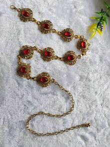 Cadena de cintura retro, cinturón de cadena de metal, decoración versátil para vestidos, trajes, estilo bohemio de verano, escuela de otoño, otoño, Halloween - Plateado - Ver 7