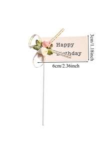 3件套缎面蝴蝶结蛋糕装饰摆件 - 婴儿派对甜点装饰，适用于纸杯蛋糕、男女通用生日派对和甜点桌 - 彩色 - 查看 2