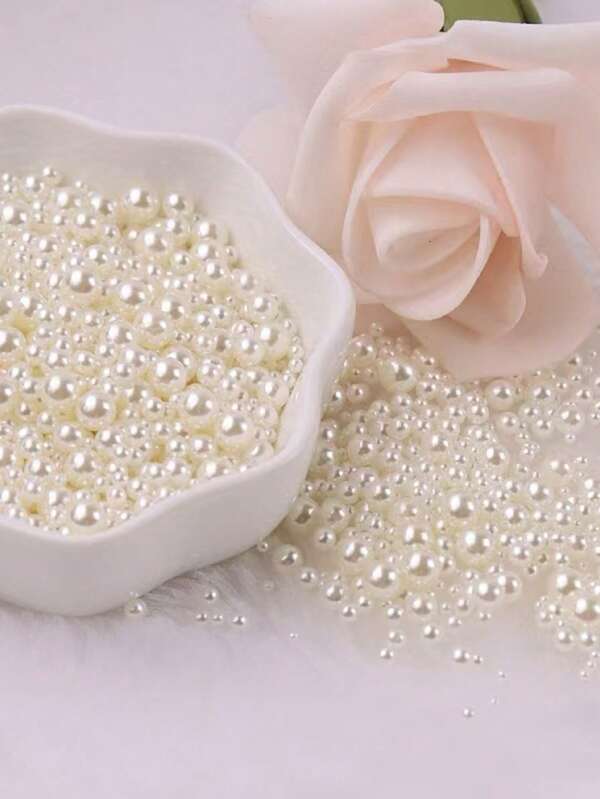 1698 piezas 400 piezas Surtido de abalorios de plástico falsos de perla con acabado brillante y no poroso de 1,5-5 mm, accesorios para manualidades y decoración de joyería DIY.