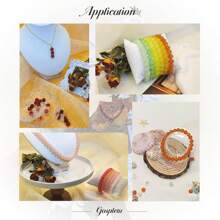 1 Box 8mm Glasperlen für Schmuckherstellung, 24 zufällige Farben 8mm Kristallperlen, imitierte Jade-Perlen Armbandherstellungskit mit Sprengringe, Karabinerverschluss, elastischem Faden für Armband, Halskette, Ohrringe, Schmuckherstellung und Do-it-yourself Bastelprojekte als Geschenk