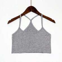 Camiseta de tirantes tipo Y de verano para mujer, antiexposición, de corte entallado, modal, bonita, cruzada, paquete de 4 (negro, blanco, gris y piel) - Blanco y Negro - Ver 4