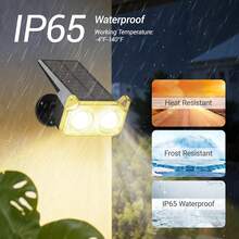 WdtPro Solar Spot Lights Outdoor Warm White, Solar Lights Outdoor Waterproof, 30H+ Runtime Spotlights, Auto ON/Off, Dusk To Dawn Lighting For Yard Patio Garden Pathway Landscape - Ánh sáng ấm áp - Xem 5
