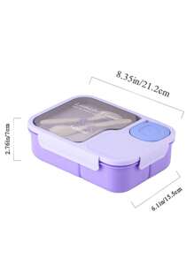 Personalisierte Bento Box, kundenspezifische Kunststoff-Unterteilte Lunchbox mit süßem Cartoon-Design, inklusive Dipp-Soßen-Behälter und Besteck, mikrowellenfest, ideal als Geschenk für Studenten, Familie und Freunde, Rückkehr zur Schule