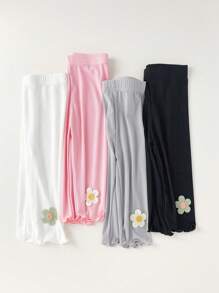 2 Pairs Breathable Summer Leggings For Kids Baby Girls Lightweight Capri Leggings - Cool For Summer Outer/Underwear