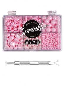 Hỗn hợp trang trí bánh rắc sang trọng 6 ô 6 ngăn tiệc cưới sinh nhật bánh cupcake tráng miệng ngày lễ tình nhân - Nhiều màu - Xem 17