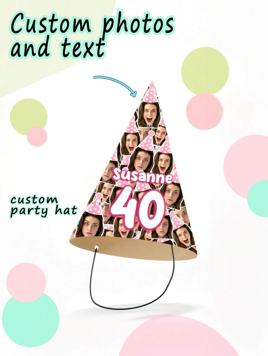 Chapeaux de fête personnalisés, chapeaux de fête d'anniversaire, chapeaux d'anniversaire pour 30e, 40e, 50e, 60e, 70e, 80e anniversaire, chapeaux d'anniversaire pour tout âge, décorations de fête d'anniversaire, articles festifs, activités artistiques pour enfants