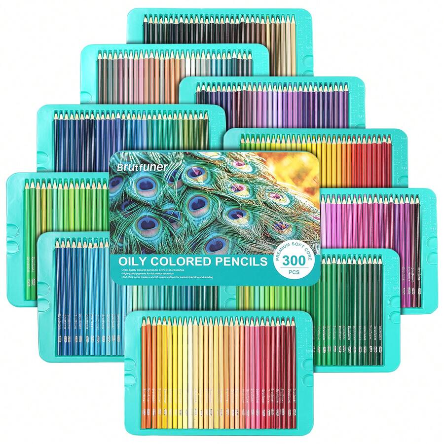 300 Lápices de Colores, Núcleo Suave de Artista con Color Vibrante ...