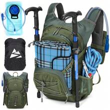 NEWHEY 带水袋的补水背包，18L 轻便徒步背包，男女皆宜，小型隔热补水背包，适合徒步、跑步、骑自行车、骑行 - 彩色 - 查看 3