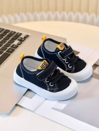 Chaussures en canevas pour enfants, baskets décontractées à semelle souple pour garçons et filles tout-petits, pour le printemps et l'automne