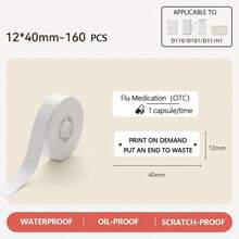 Stiker Label Termal Niimbot Kertas Termal Putih Seri D Label Perekat Diri Label Harga Nama Untuk Printer Termal Mini Portabel NIIMBOT D110/D11/D101/H1S - Putih - View 10