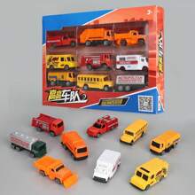 Burago Transporter Series Alloy Vehicle Set Of 9 Pieces - Durable Metal Children's Toy Car Suitable For Ages 3 And Up, Gift For Boys On Their Birthday