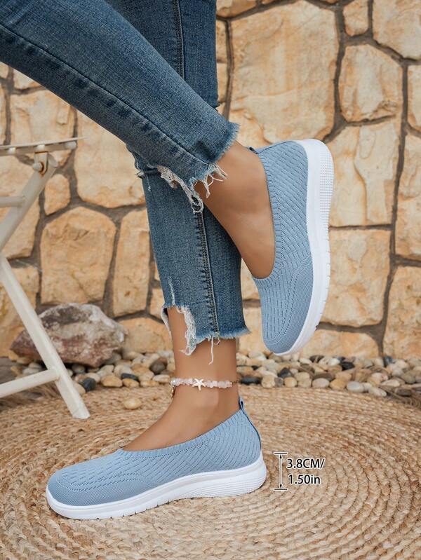 Women's Slip-On Mesh Breathable Non-Slip Casual Sneakers, Durable For Outdoor Activities Like Hiking, Camping, Mountaineering. New Comfortable, Breathable Athletic Shoes, Soft Sole Casual Canvas Shoes