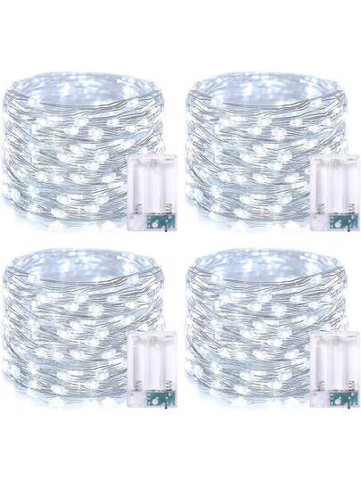 LED Fairy Lights Battery Powered, 1 Pack Mini Battery Powered Copper Wire Bedroom Starry Fairy Lights, Twinkle Lights Mason Jar Lights Waterproof Firefly Lights DIY Party, Parties, Weddings, Centerpieces, Decoration, Valentine's Day Decoration, Thanksgiving Decoration (Cool White)