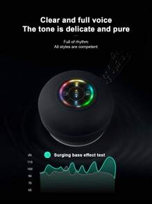 Altavoz Bluetooth impermeable para baño con iluminación LED y ventosa grande, altavoz Bluetooth portátil impermeable