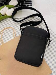 多种颜色可选拉链斜挎包：适合日常休闲使用的简约纯色手机包、个性化尼龙斜挎手机包、女士旅行单肩包、万圣节、圣诞节和感恩节的完美节日礼物 - 彩色 - 查看 7