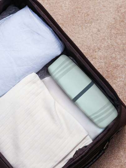 便携式旅行牙刷盒套装，带盖洗漱杯，牙膏和牙刷收纳盒漱口杯，化妆刷收纳盒，旅行洗漱杯，便携式情侣牙刷，旅行用品，浴室装饰，浴室配件，收纳和整理