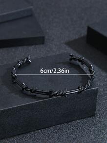 1pc Knot Style Good Quality Man Fashionable Popular Copper Material Jewelry Punk Hip Hop Street Accessories Men Bracelet For Jewelry Gift & A Stylish Look