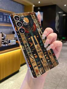 1 pieza Funda de teléfono a prueba de golpes con diseño de mosaico de TPU transparente y antiarañazos, protección de lente de cámara, compatible con Apple, Nothing, Pixel, INFINIX, Redmi - Multicolor - Ver 3