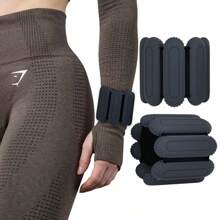 2 Piezas Pulsera deportiva de fitness yoga resistente al peso, pulsera ajustable para ciclismo, natación y carrera, anillo de pie de silicona resistente al peso para entrenamiento de Pilates