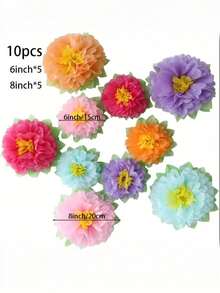 10 个彩色纸泡泡 - 鲜艳多彩的装饰品，适合狂欢节、生日、婚礼和毕业派对、节日派对装饰、工艺用品 - 彩色 - 查看 12