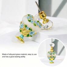 1 件 5ML 心形花香水瓶，家居装饰和梳妆台装饰品，女士和女孩礼物，适合家庭使用和旅行，便携式空瓶（仅瓶子）