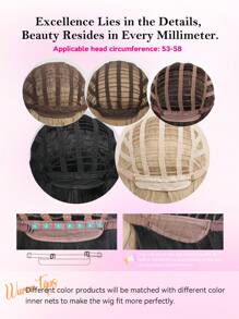 Einfach zu tragende, lange lockige 26-Zoll-Perücken für Frauen mit braunem und blondem Farbverlauf-Farbverlauf ohne Pony, hitzebeständiges synthetisches Haar, verstellbarer Kopfumfang, für Cosplay, Fotografie, Reisen