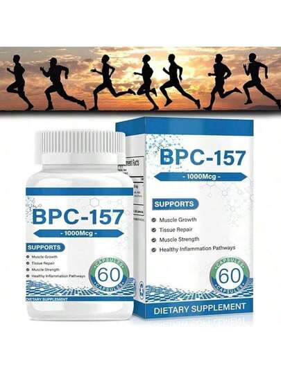 bpc 157 strength BPC-157 Peptide Capsules 1000mcg-Rapid Muscle & Gut Repair,  Anti-Nflammatory Support,Tissue Regeneration | Non-GMOGluten-Freel Gym  Supplement Healthcare Nutrition Benefits Fitness Edible