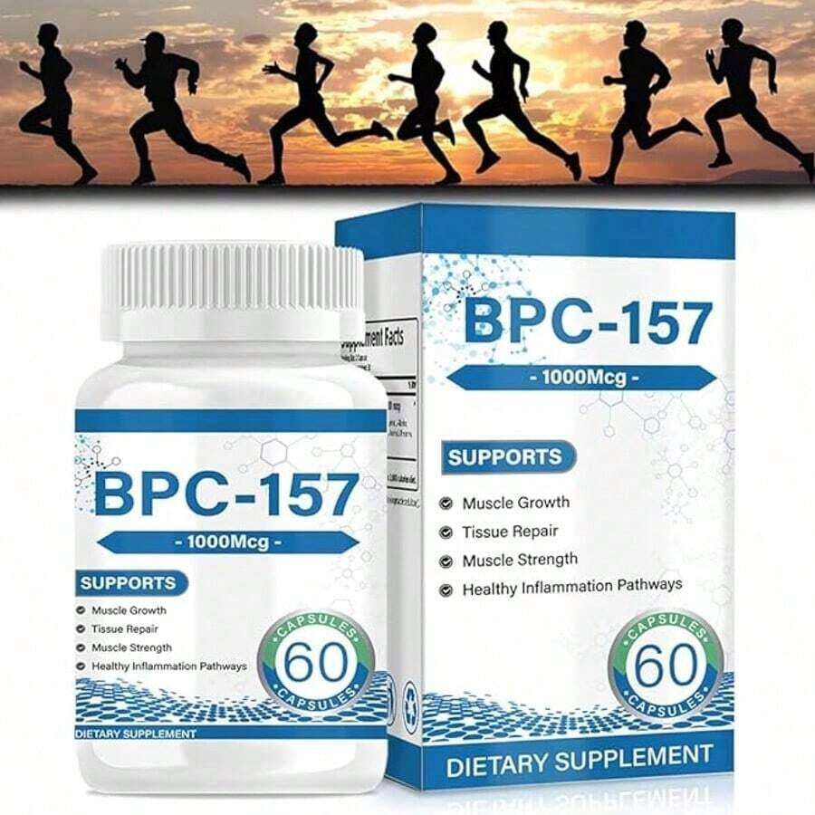 BPC-157 Peptide Capsules 1000mcg-Rapid Muscle & Gut Repair, Anti-Nflammatory Support,Tissue Regeneration | Non-GMOGluten-Freel Gym Supplement Healthcare Nutrition Benefits Fitness Edible - Khác - Xem 1