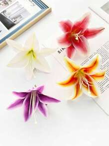2 PCs Lily Flower Hair Clips Set, Bohemian Style Minimalist Fashion Resin Material Gradient Large Lily Flower Hair Clips, Suitable For Commuting, Travel, Daily Outfit Matching, Side Clip Hair Styling Accessories, Summer Accessories, Claw Clips, Hair Slide, Hair Claws, School Stuff